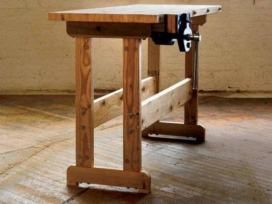 Simple Bench With Wood Vice